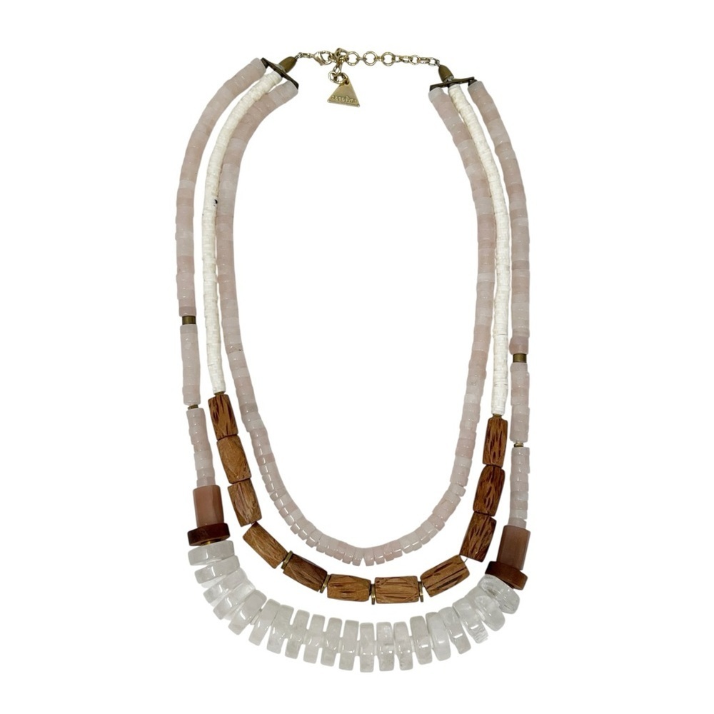 Serefina Rose & Clear Quartz Bohemian-Style, Multi-Strand Statement Necklace - Picture 3 of 9